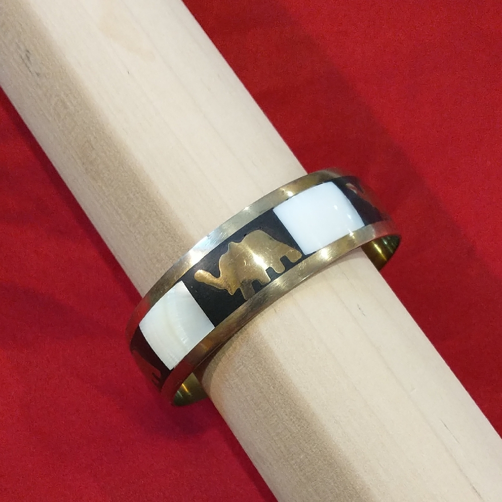 Brass Elephant Bangle